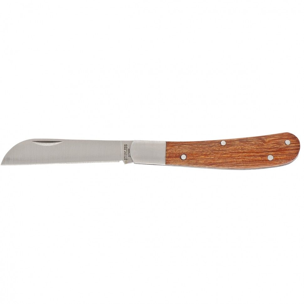 Нож садовый складной, прямое лезвие, 173 мм, деревянная рукоятка PALISAD ...PALISAD HOME 79003