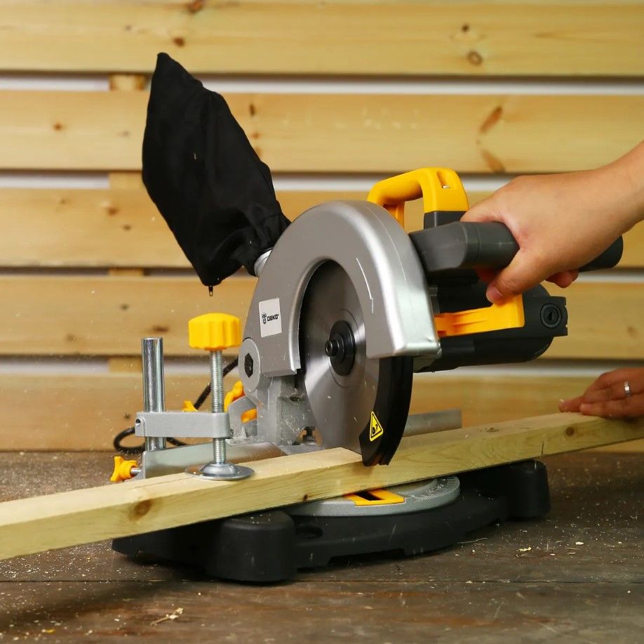 Пила торцовочная, 1200Вт, 190х25.4мм, DEKO DKMS1200-190