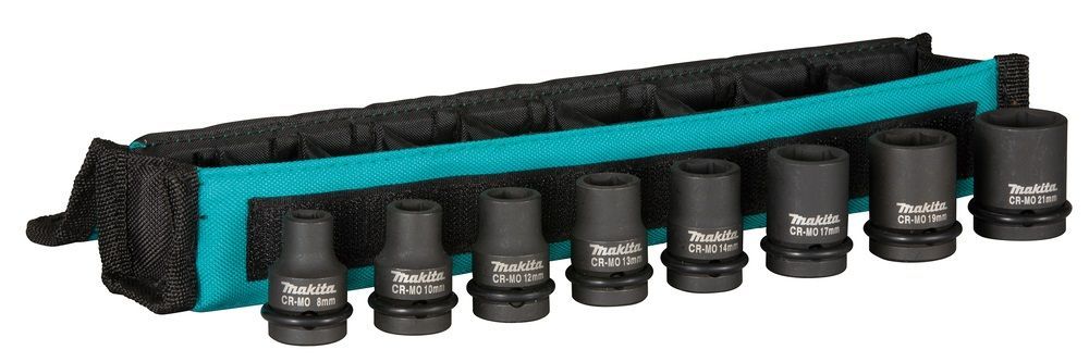 Набор ударных головок Impact Black 8-21 мм 1/2" (8 шт) MAKITA E-16601