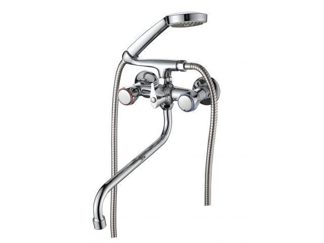 Смеситель для ванны вентильный, серия 07 (Длинный поворотный S-излив. Эксцентриков нет) NNF-0016 Смеситель для ванны вентильный, серия 07 (Длинный поворотный S-излив. Эксцентриков нет) NNF-0016