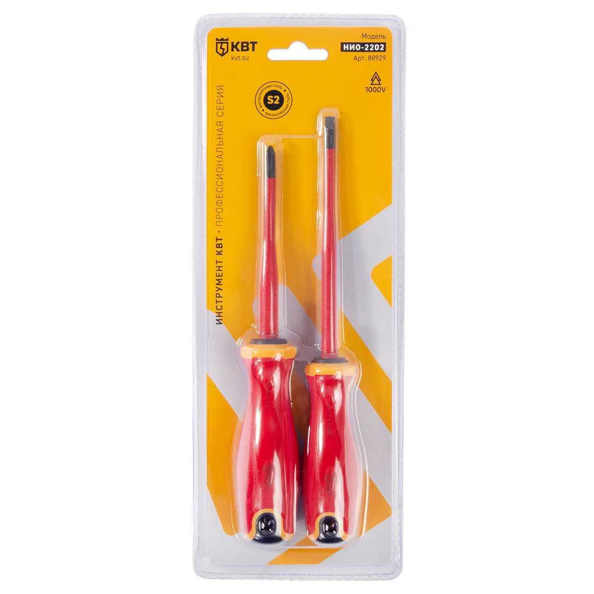 Набор диэлектрических отверток НИО-2202 серия СЛИМ (КВТ) КВТ 88929