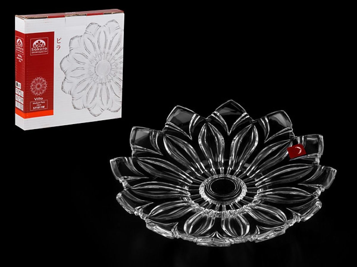 Блюдо стеклянное, круглое, 290 мм, Вилла (Villa)  SAKURA (стекло) 571011W