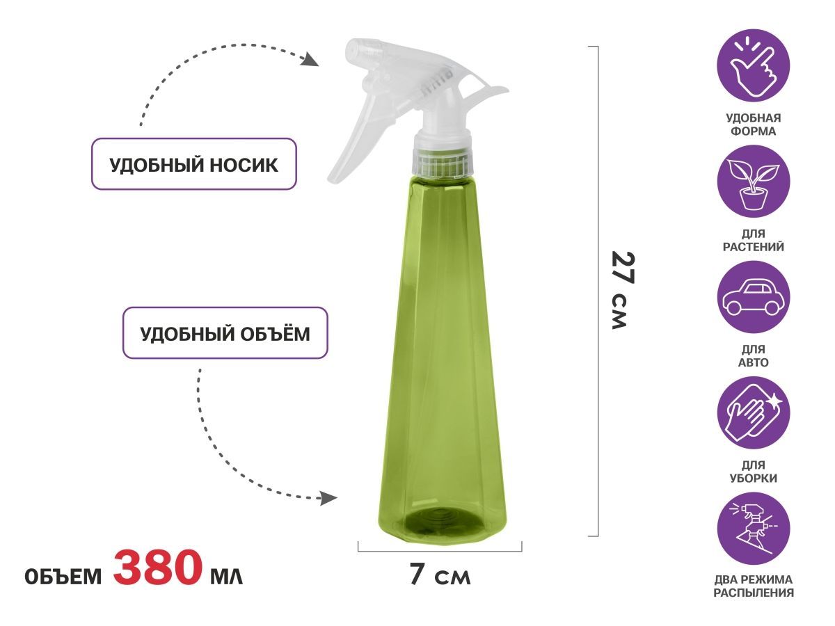 Опрыскиватель ручной 0.38л с пульверизатором PERFECTO LINEA 42-380002
