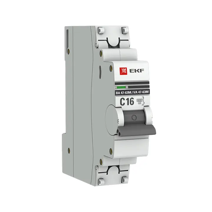 Авт. выкл. 1P 16А (C) 6кА ВА 47-63M без тепл. расцепит. PROxima EKF mcb4763m-6-1-16C-pro