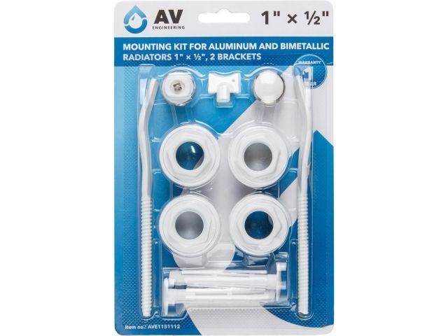 Комплект для монтажа алюминиевых и биметаллических радиаторов 1" 1/2", 2-кронштейна,  ...AV Engineering AVE1151112