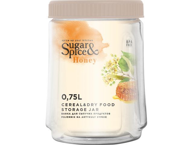 Банка для сыпучих продуктов Honey 0.75 л, латте SUGAR&SPICE SE224810005