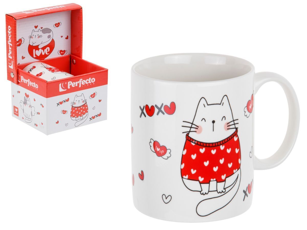 Кружка керамическая, в кор., 350 мл., CATS-2 PERFECTO LINEA 30-062602