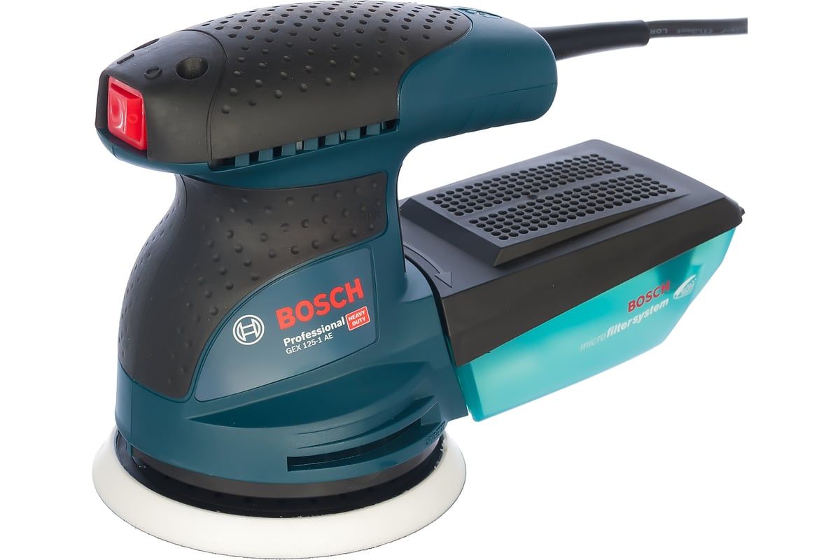 Эксцентриковая шлифмашина ,250 Вт, 12000 об.мин,  диск 125 мм, GEX 125-1 AE, BOSCH 0.601.387.500