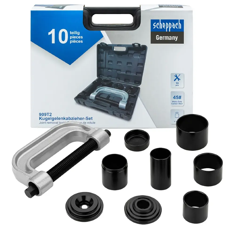 Набор инструментов для снятия и установки шаровых опор, подшипников, сайлентблоков 10пр. Scheppach Sch-909T2