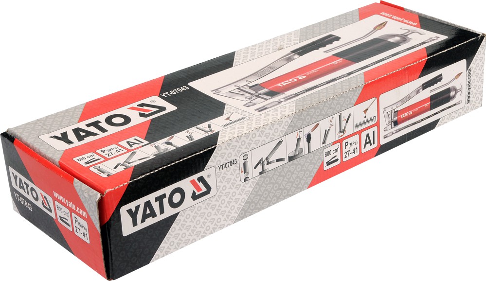 Шприц для масляной смазки 800см.куб. (27-41MPa) Al YATO YT-07043