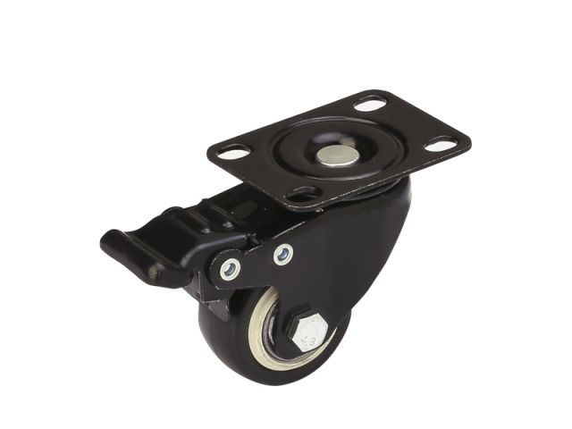 Опора колёсная усиленная d-40mm поворотная площадка с фиксатором  STARFIX SMF-18001