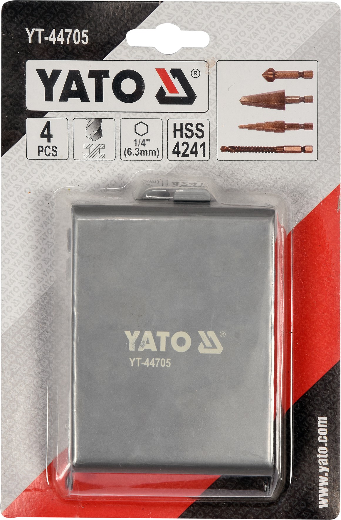 Сверла по металлу специальные (набор 4шт.) YATO YT-44705