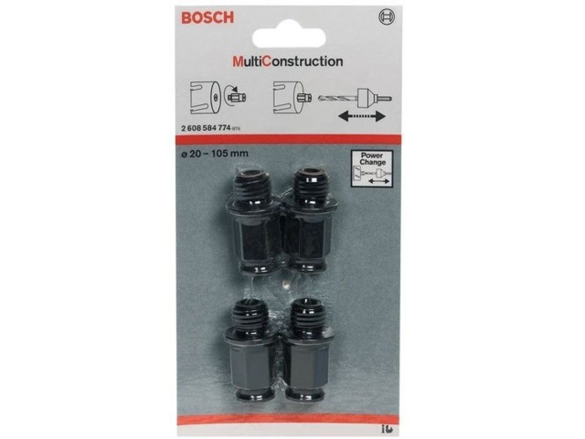 Набор переходников c SDS-Plus хвостовиком для коронки Multi-Construction (4 шт) BOSCH 2608584774