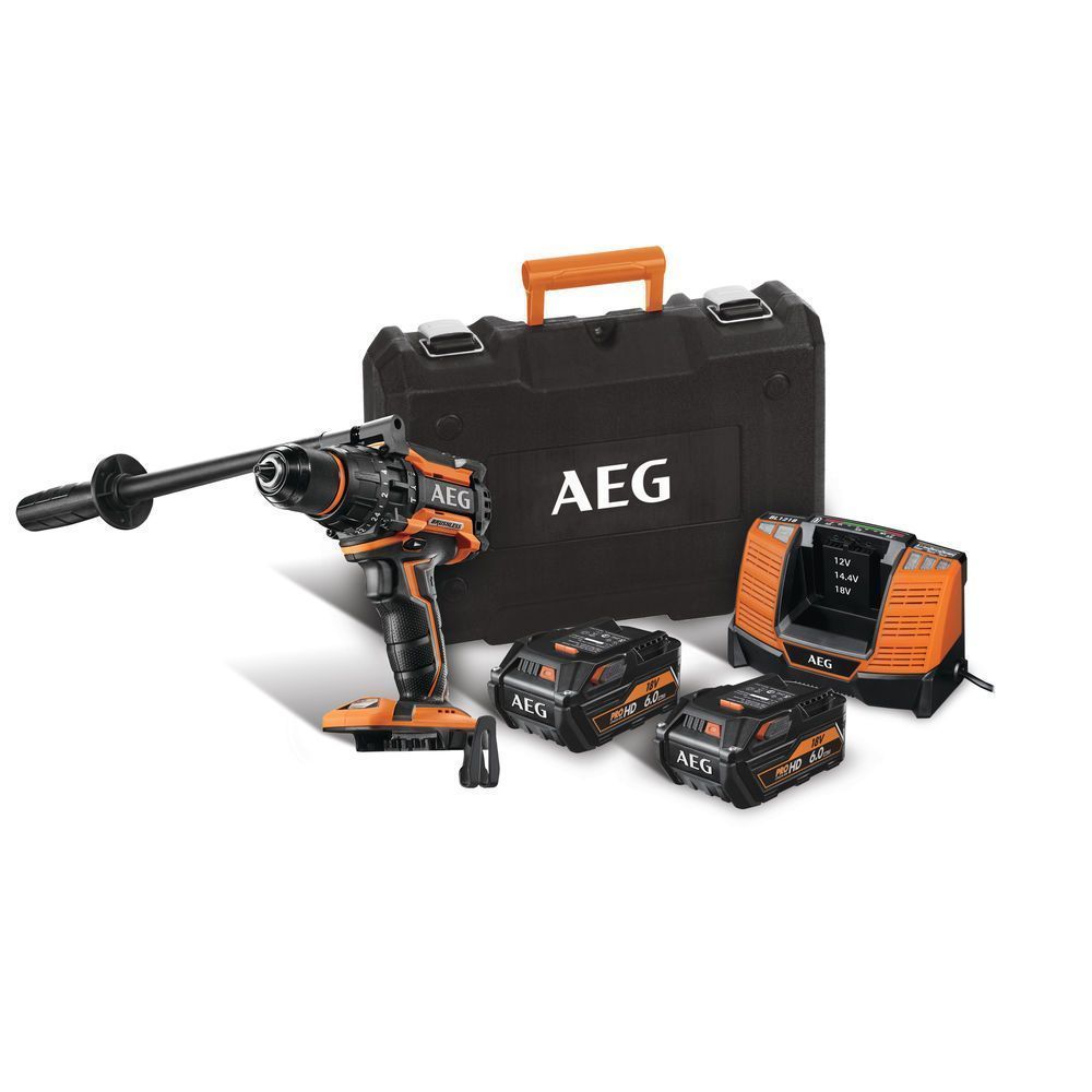Дрель-шуруповерт аккумуляторная, 18В, 2АКБ 6,0 А/ч, AEG BSB18BL LI-602C...AEG Powertools 4935464100