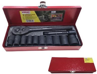 Набор инструментов ударных 12 пр. 1/2", 6 гр. (10-24мм)  WMC TOOLS 4122-5