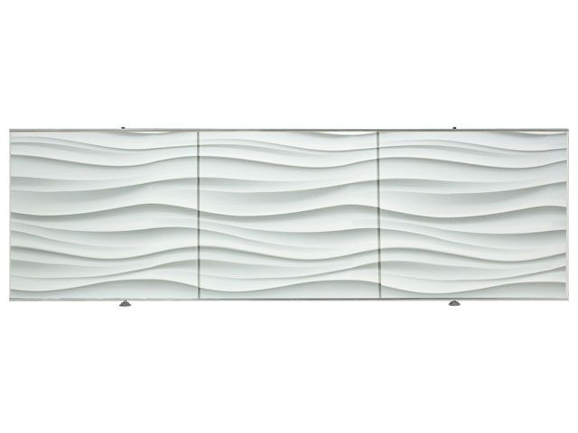 Экран под ванну 3D 1.5м, волна белая  PERFECTO LINEA 36-031507