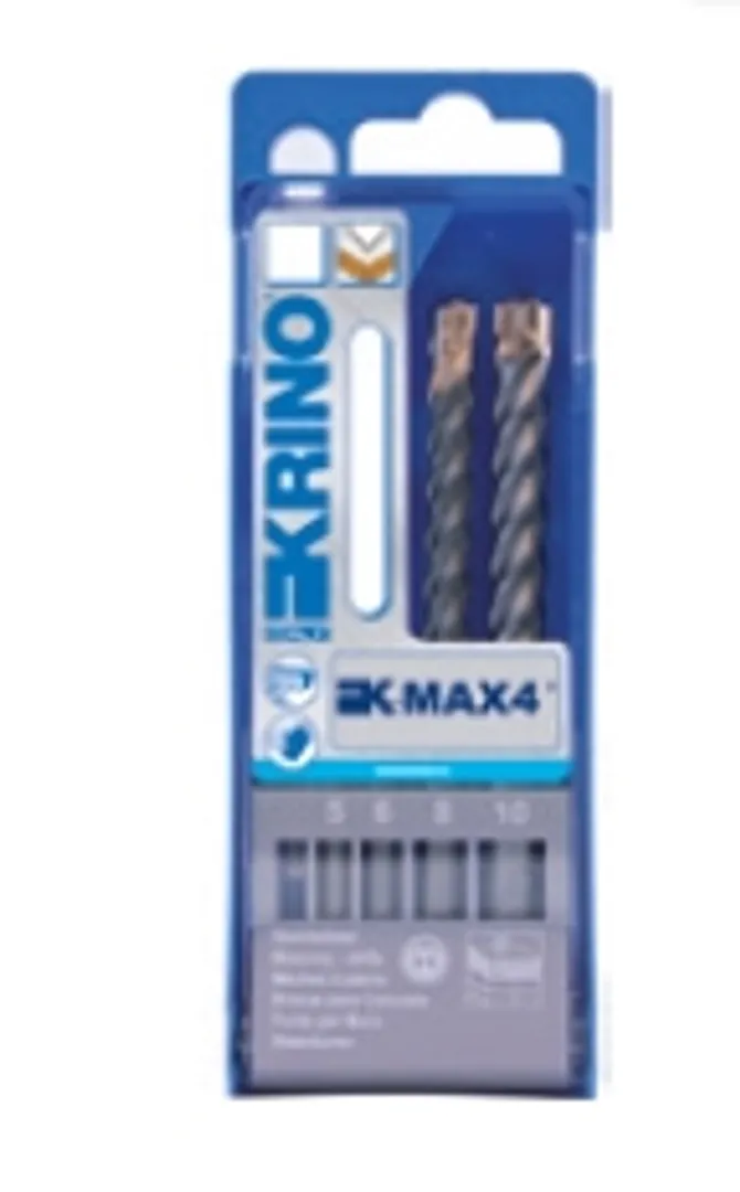 Сверла по бетону и камню 5-6-8-10mm "MAX 4", 4 режущие кромки, набор 4пр. Krino 3073201