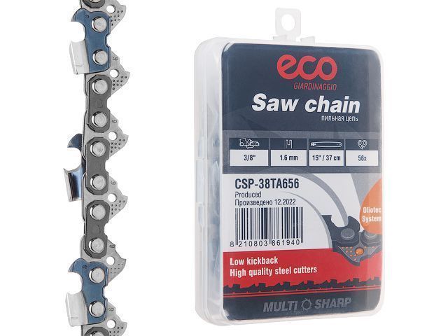 Цепь 37 см 15" 3/8" 1.6 mm 56 зв. 38TA (в пласт. боксе)  ECO CSP-38TA656