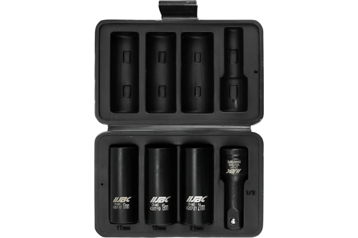 Головки ударные двухсторонние, набор 4пр., 1/2" (6гр.) JBC JBC-4267