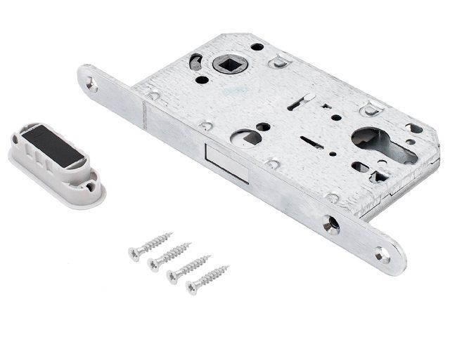 Защелка врезная межк. ML 85-50 SC мат.хром магн. АЛЛЮР УЗК 14124