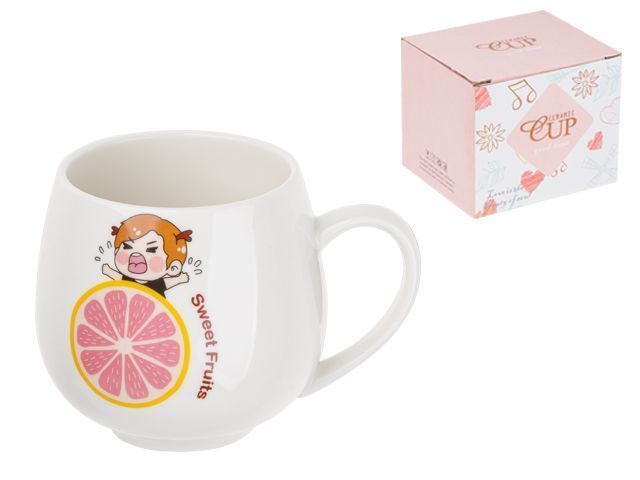 Кружка керамическая 350 мл Sweet fruits грейпфрут PERFECTO LINEA 17-300112
