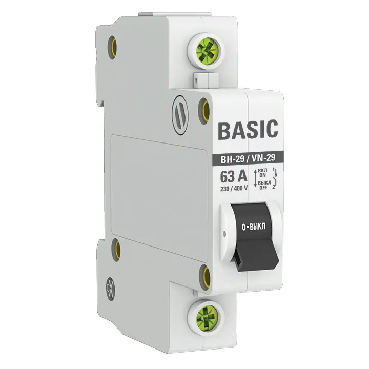 Выкл. нагрузки 1P 63А ВН-29 Basic EKF SL29-1-63-bas