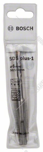 SDS-plus-1 бур  6x 50x110 мм (1 шт),  BOSCH 2.608.680.262
