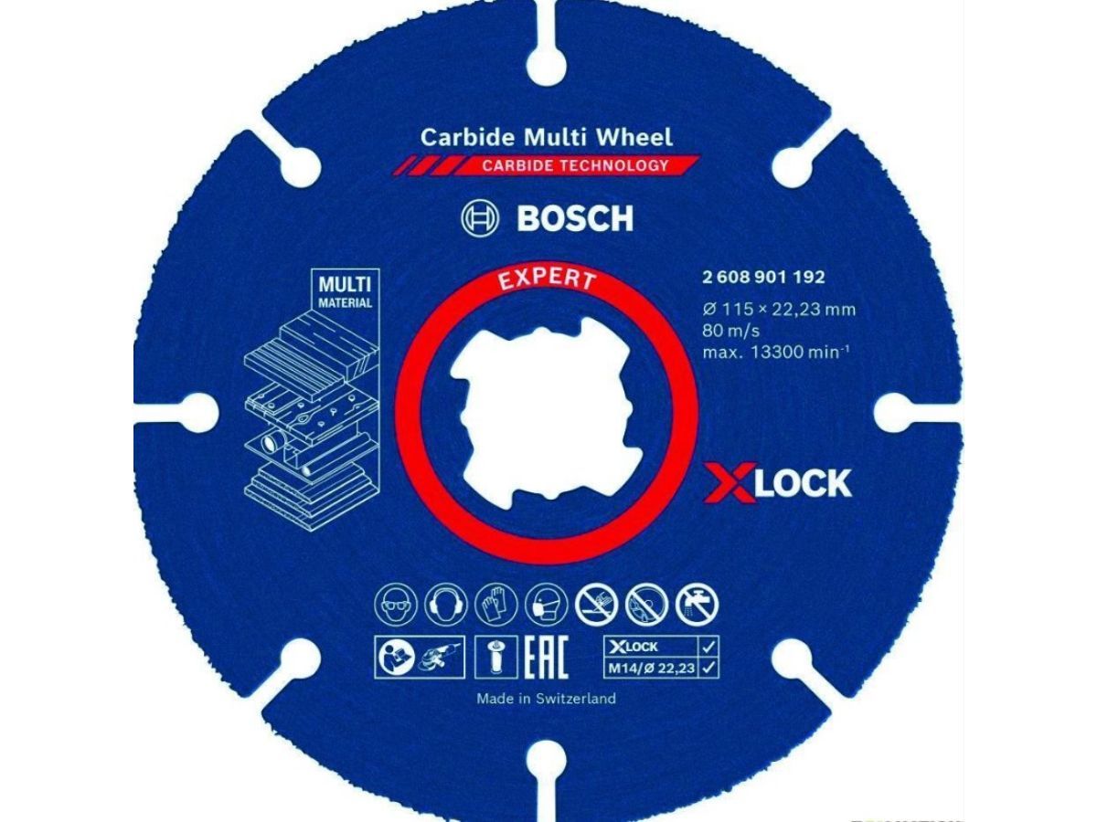 Круг отрезной 115х1,0x22.23 мм по дереву  X-LOCK CARBIDE BOSCH 2608901192