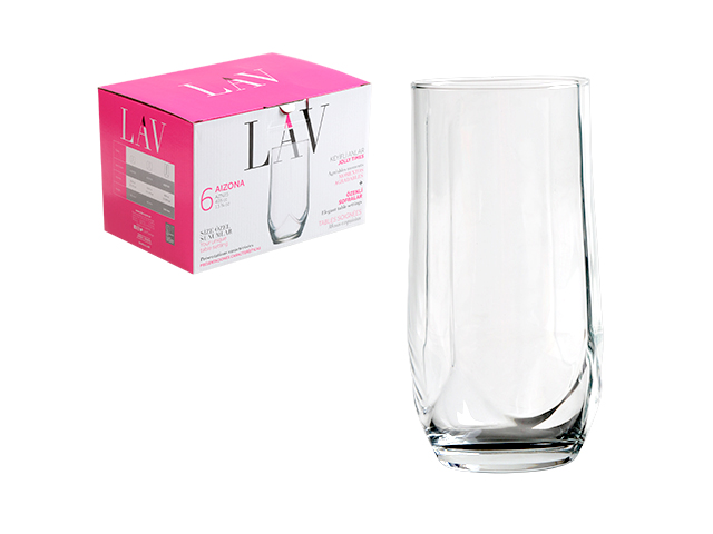 Набор стаканов, 6 шт., 405 мл, серия Aizona  LAV LV-AZN25F