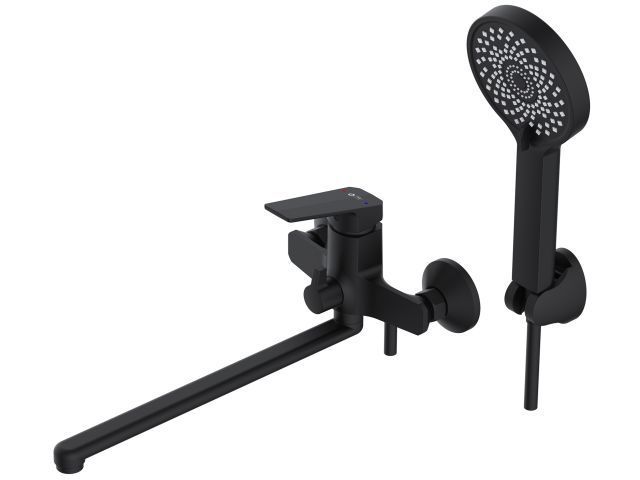 Смеситель для ванны (Lt) D35, серия WIN (black)  AV Engineering AVWIN7-BL165-122