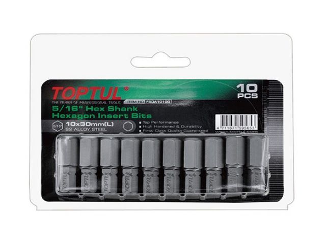 Насадка шестигранник 12мм 5/16" 10шт блистер TOPTUL Toptul FSDA1012G