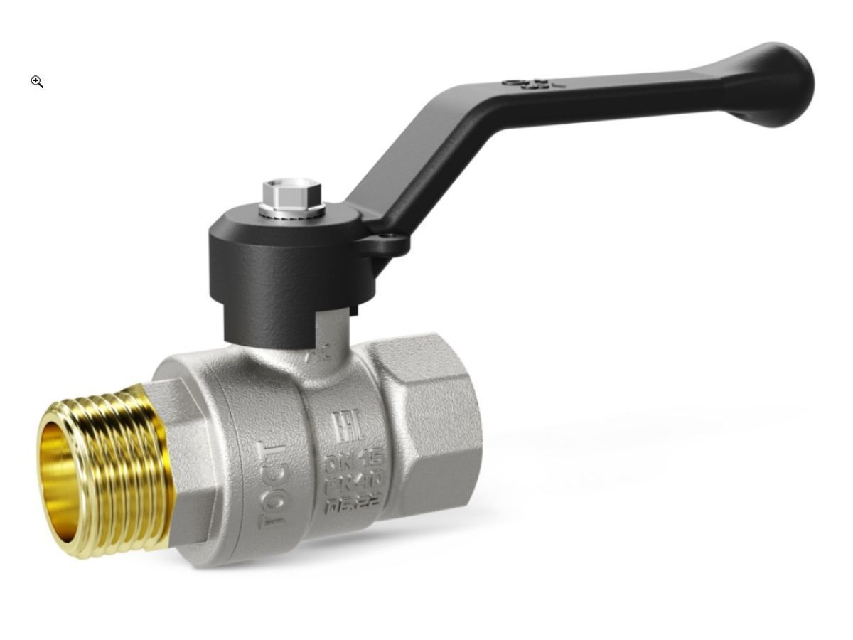 Кран шаровый 1 1/4" нар.-вн. ручка PN25 LD LD.47.122.1.32.M02