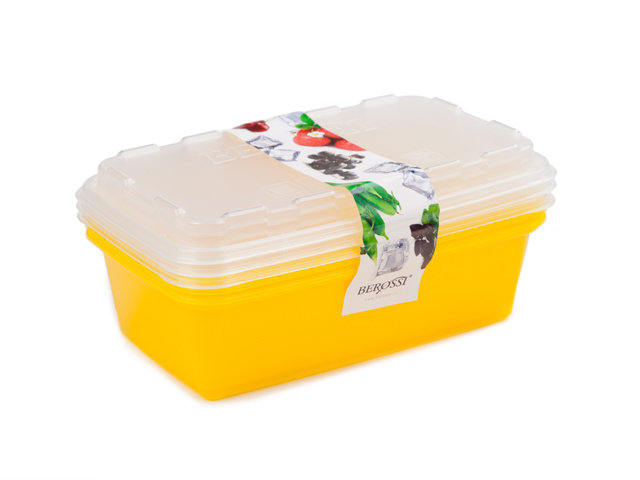 Набор контейнеров для заморозки Zip, лимон (200х120х95 mm)  BEROSSI ИК17455000