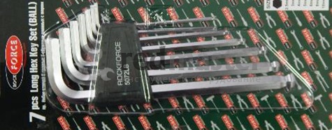 Набор ключей  шестигранных 2.5-10мм, 7пр. длинных с шаром Rock FORCE RF-5072LB