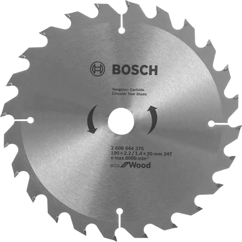 Пильный диск 190х2,2х20/16 мм Z24 ECO for Wood  BOSCH 2.608.644.375