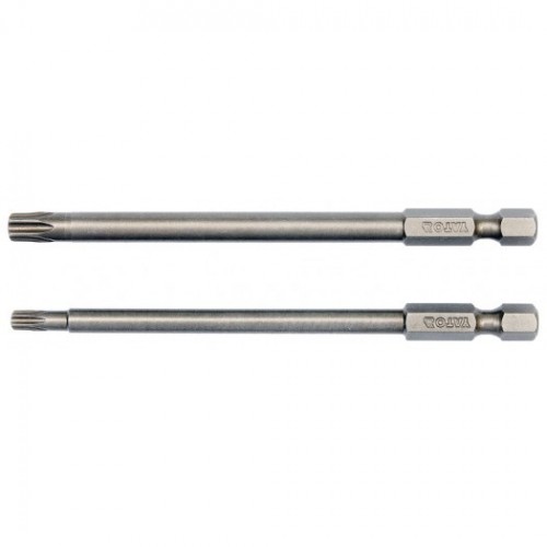 Биты TORX sec. T20, T30 1/4"х100mm (2шт) S2 HRC58-62  YATO YT-0492