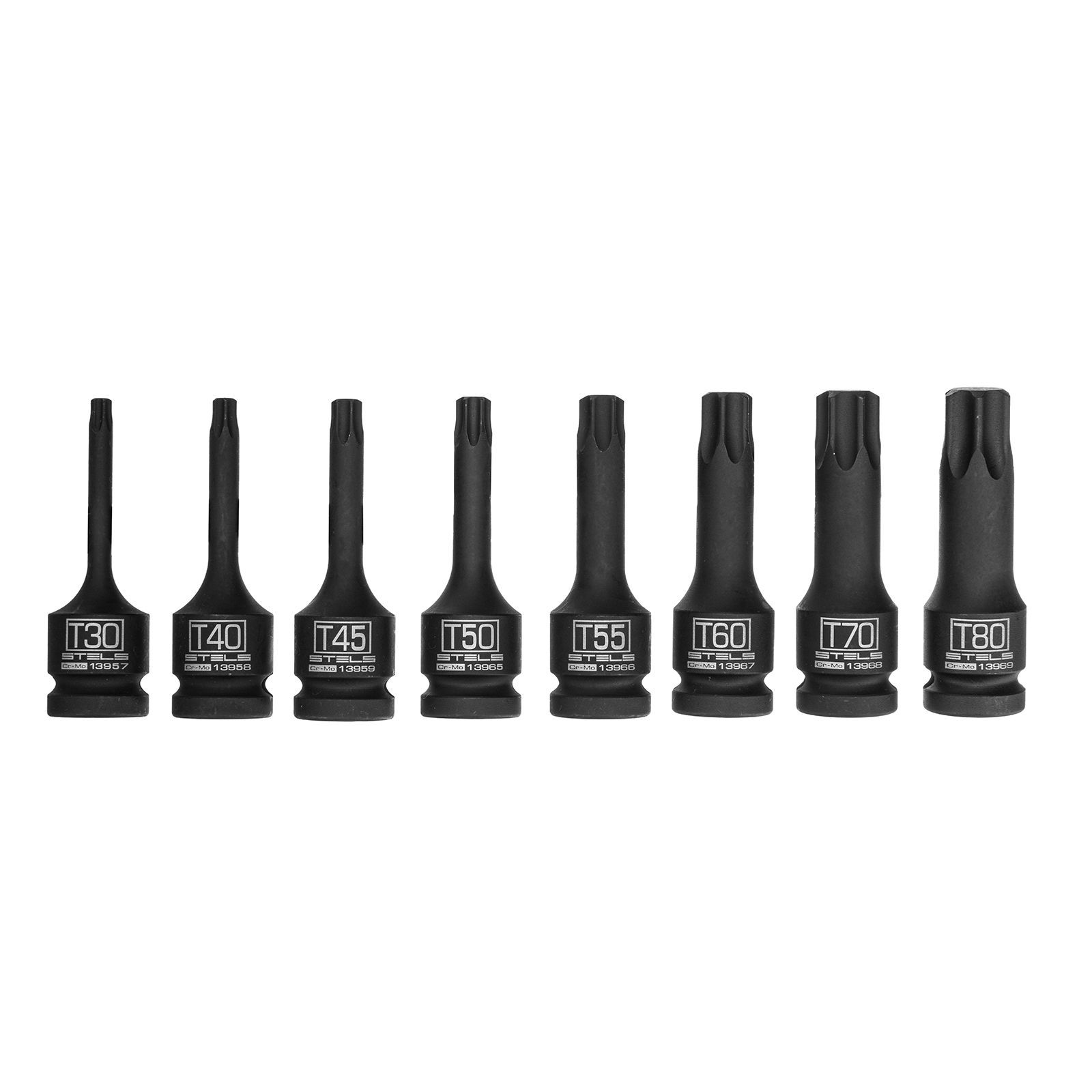 Набор ударных торцевых головок TORX 1/2" в кейсе 8 шт. Stels 13999
