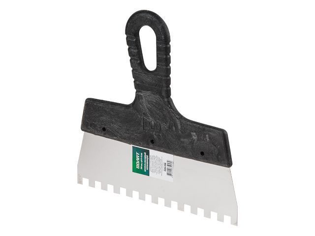 Шпатель фасад. зубчат. нерж.  150mm зуб 8х8 (для клея) ВОЛАТ 35050-1508