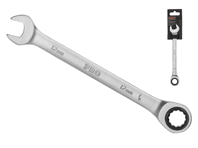 Ключ 12 мм. трещоточный PRO с сатинированным покрытием, 72 зуба  ...STARTUL PRO-7012