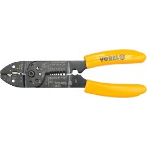 Щипцы для обжима и зачистки проводов (0.64-2.6/26-10AWG; 0.8-2.6/22-10AWG) VOREL 45012