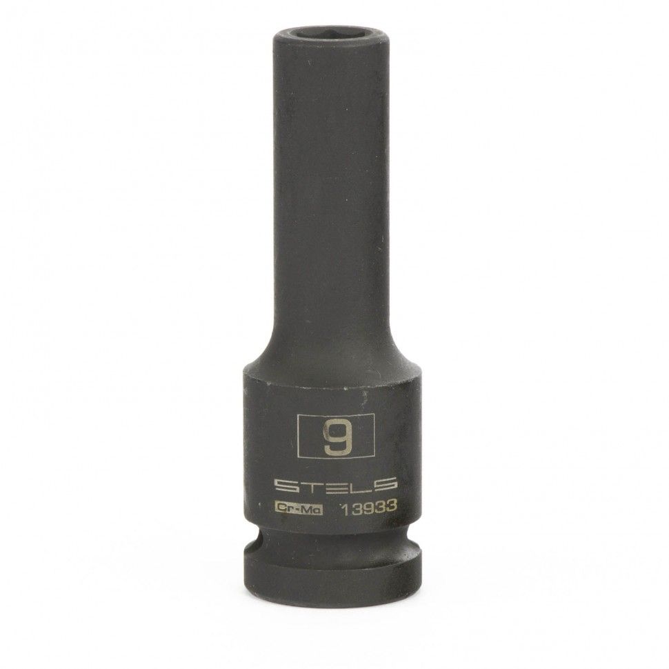 Головка ударная удлиненная шестигранная, 9 mm, 1/2", CrMo Stels 13933