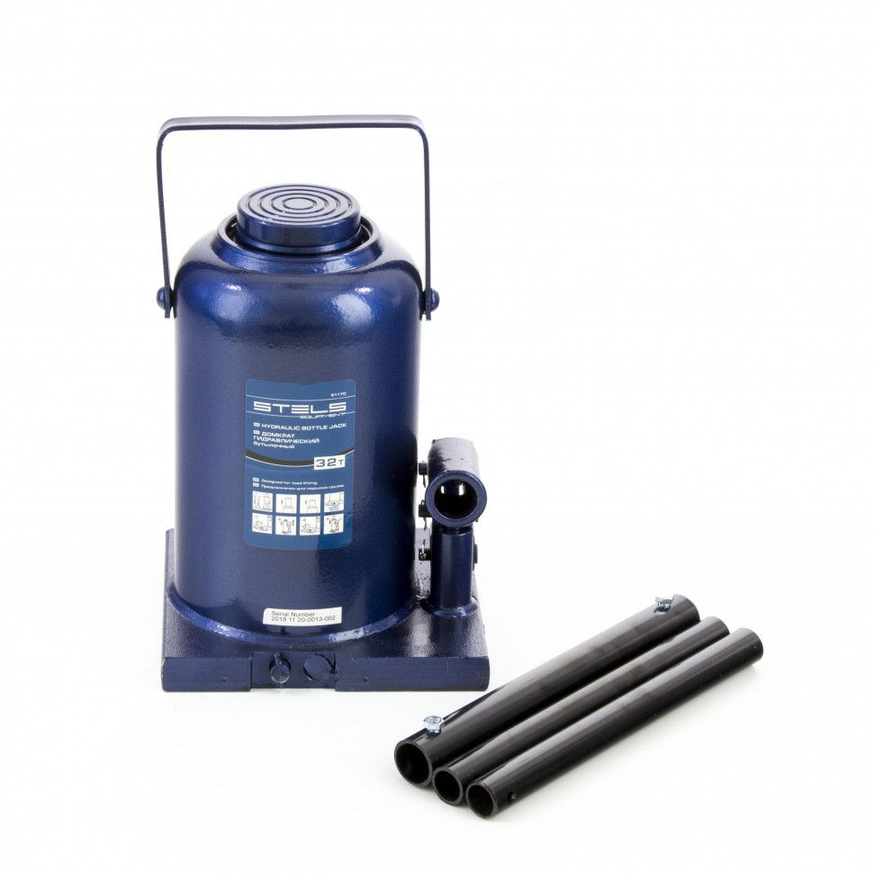 Домкрат гидравлический бутылочный 32т (h min 260мм, h max 420мм) Stels 51170