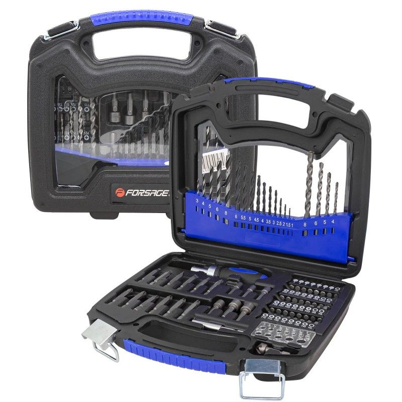 Набор сверл (1-8мм) и бит (1-7мм) 75 пр. Forsage F-924U75