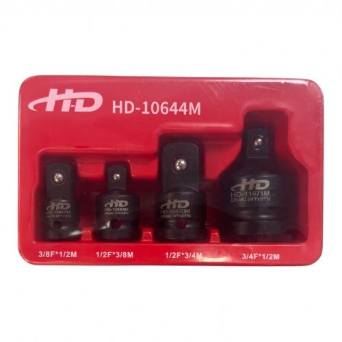 Головки-переходники ударные 3/8" - 3/4", набор 4 предмета, CrMo H-D HD-10644M