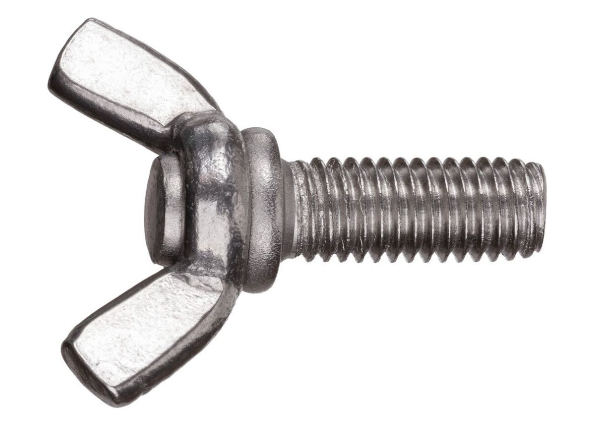 Винт М6х16 mm барашковый, цинк, DIN 316 (6 шт в зип-локе)  STARFIX SMZ1-48804-6