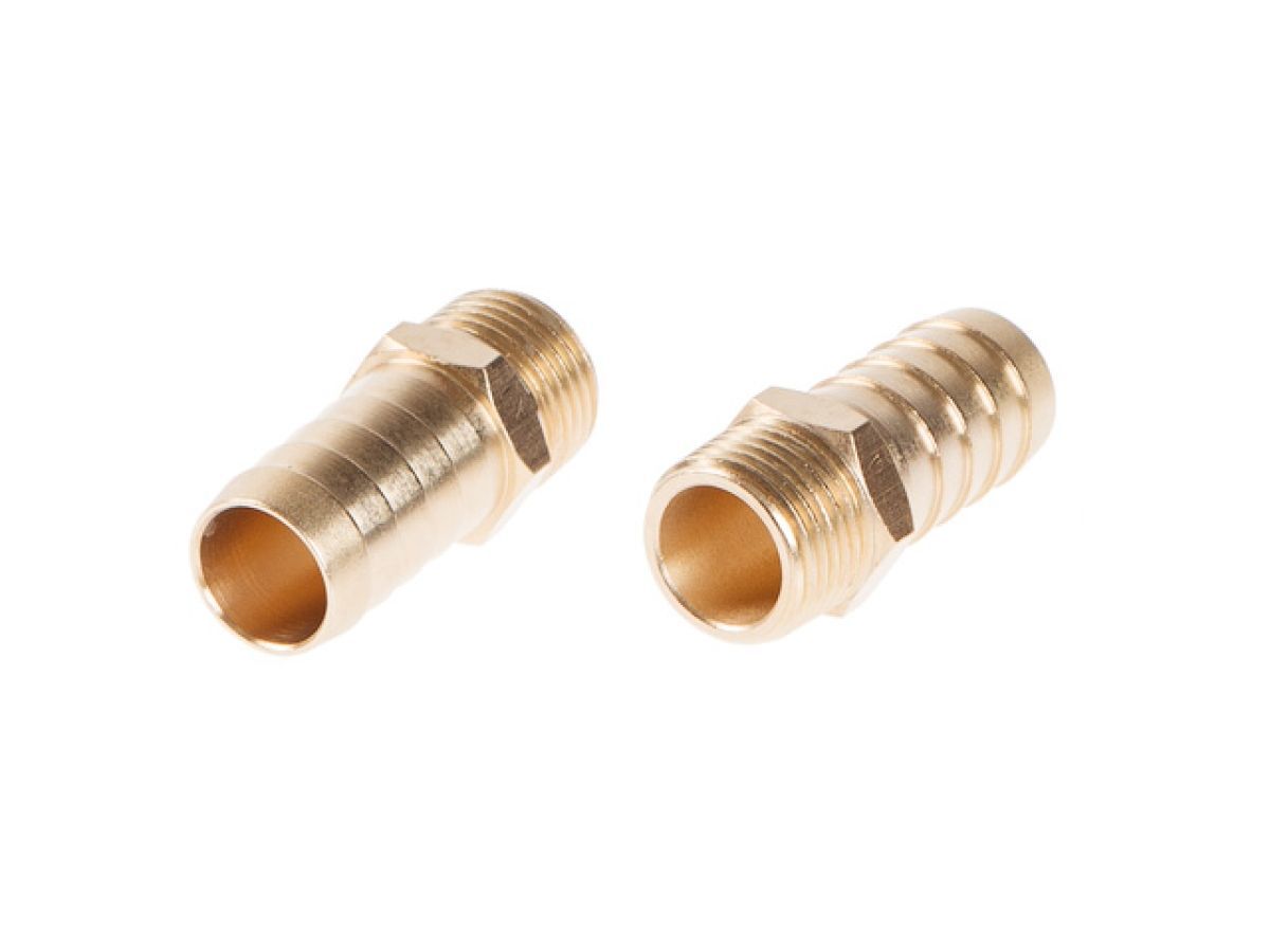 Соединение наружняя резьба 1/2" х елочка 19 мм, латунь, ECO AB-MT12/E19