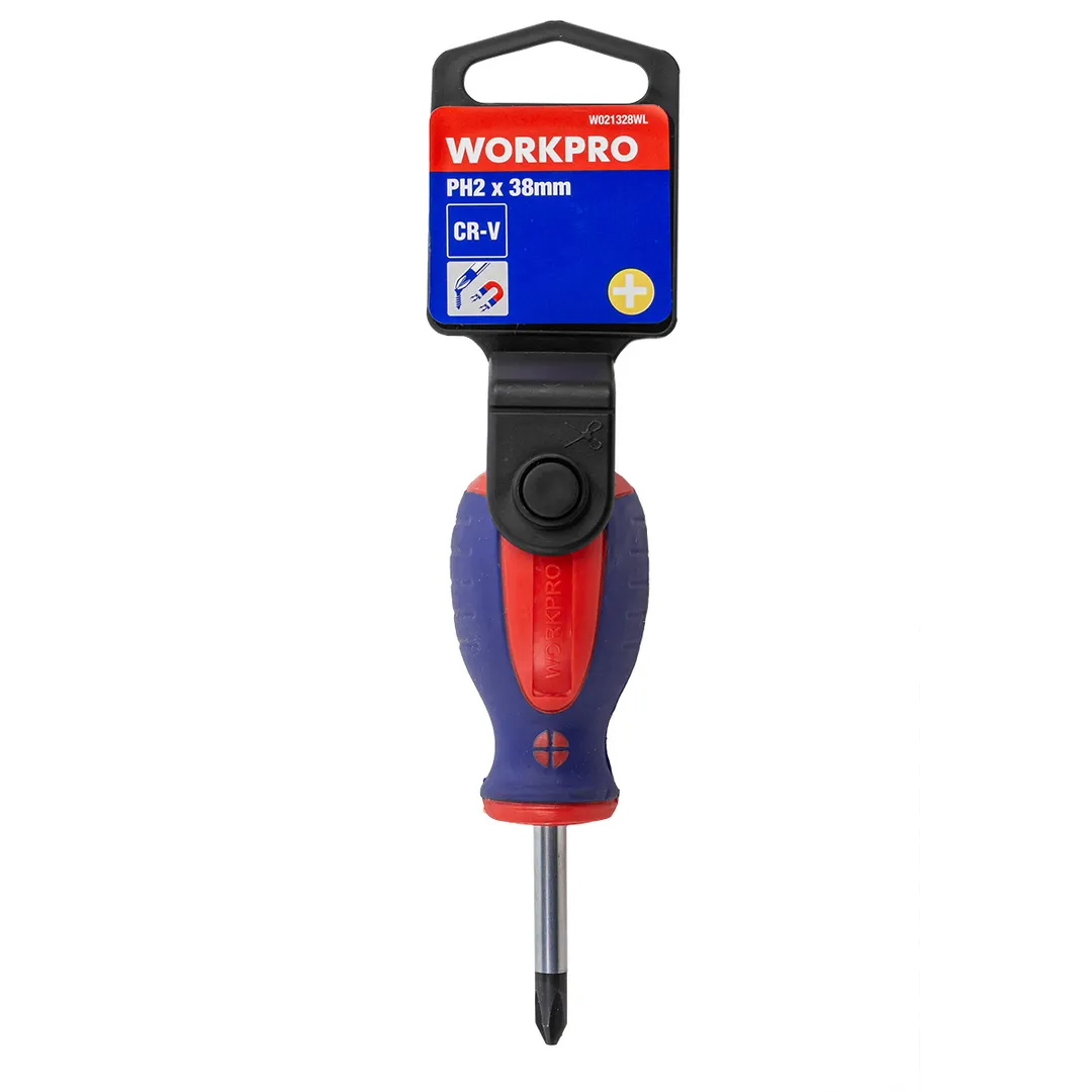 Отвертка крестообразная PH.2x38мм  WORKPRO W021328WL