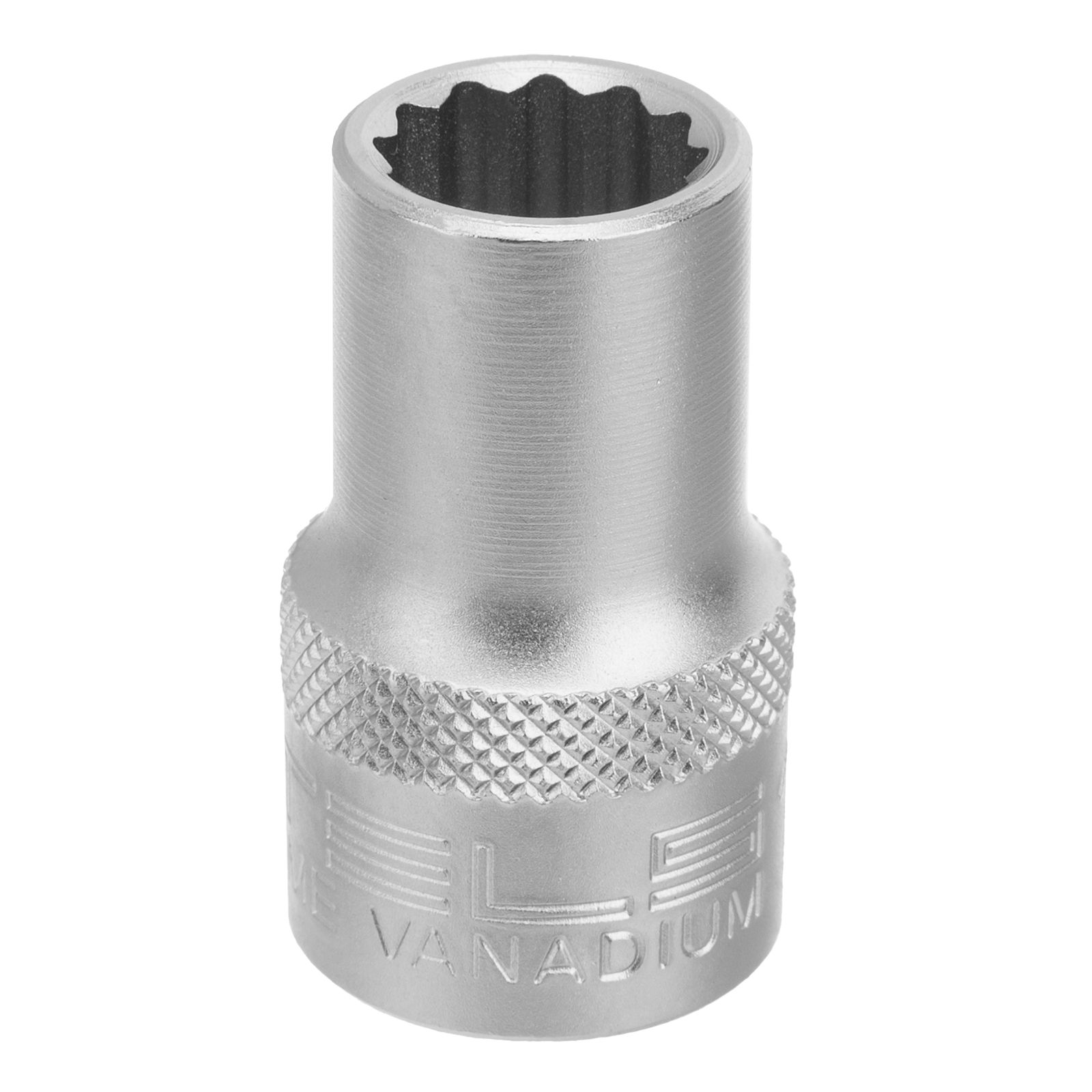 Головка торцевая, 12 mm, 12-гранная, CrV, под квадрат 1/2", хромированная Stels 13655