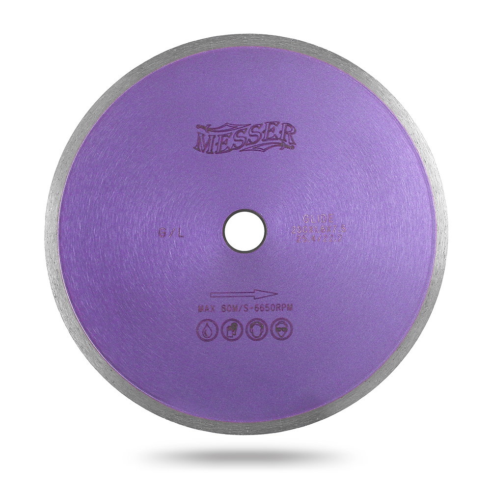 Диск сплошная кромка для резки гранита G/L, мокрый, 180D-1.6T-7.5W-22.2/25.4 MESSER 01-22-180