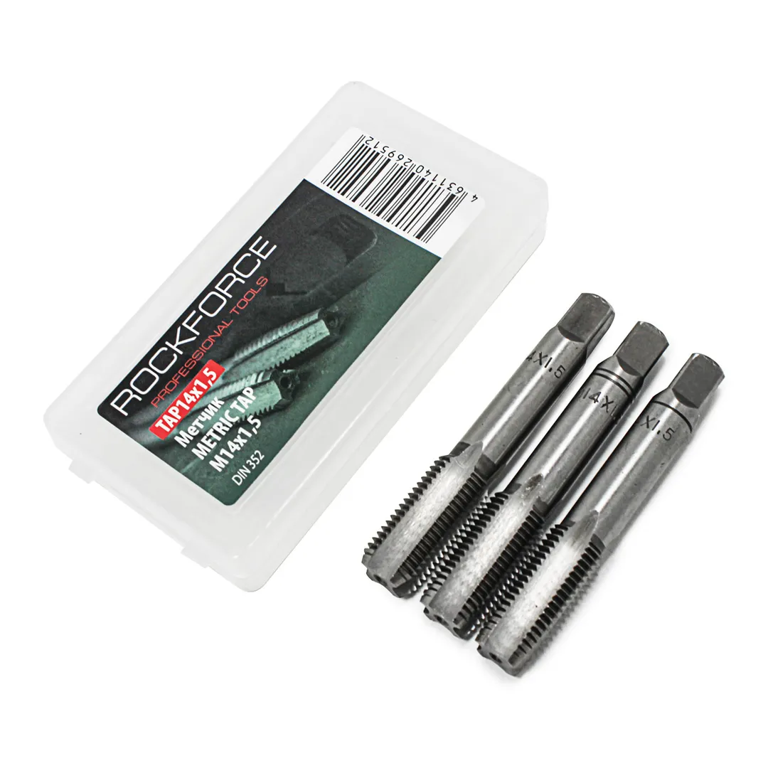 Метчик M14x1,5 (3шт), в пластиковом футляре  Rock FORCE RF-TAP14x1,5